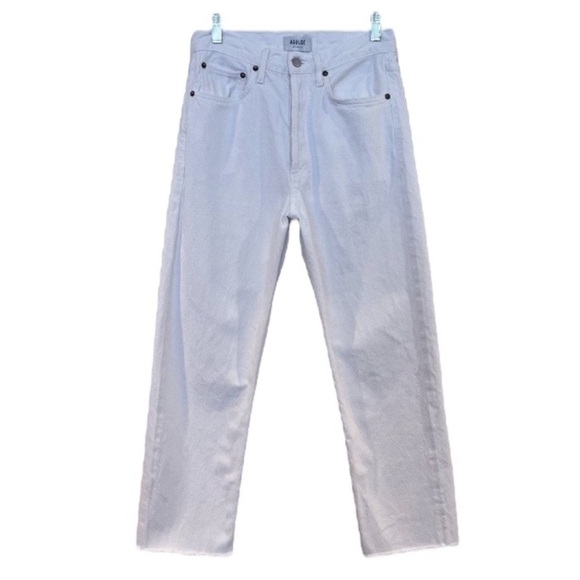Agolde Denim - AGOLDE White Denim 90s Straight Leg High Waist Classic Button Fly Jeans 26